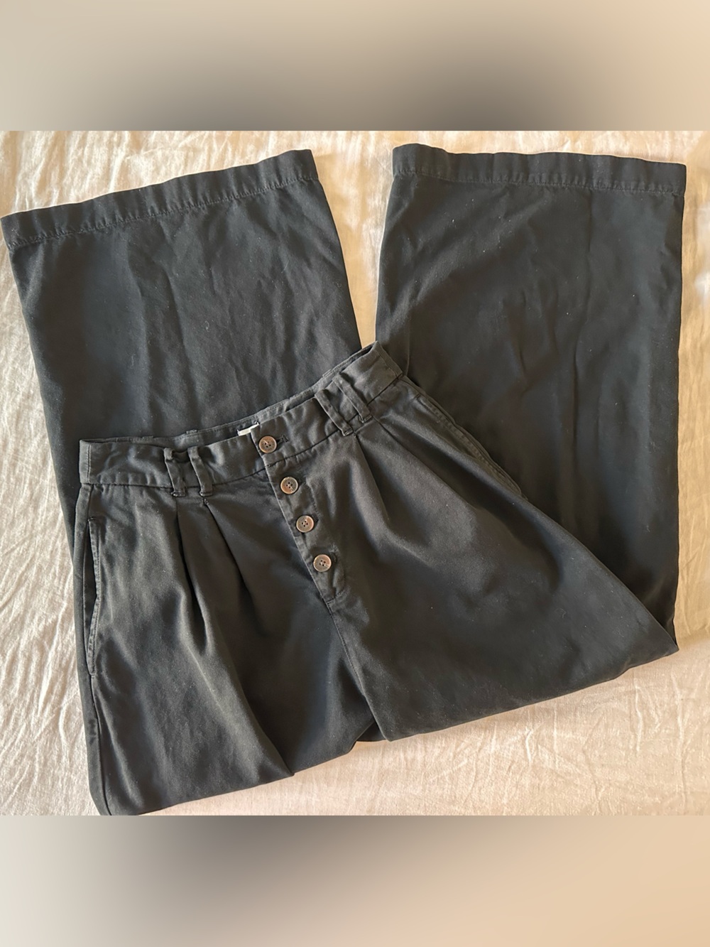 Gap x DOEN - Black Wide Leg Trouser (size 4)